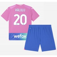 Camiseta AC Milan Pierre Kalulu #20 Tercera Equipación Replica 2023-24 para niños mangas cortas (+ Pantalones cortos)